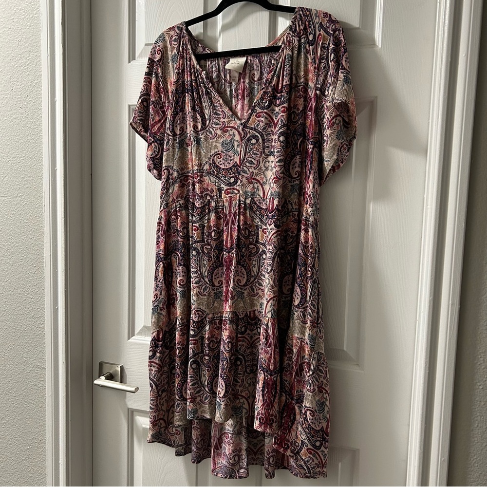 Boho Paisley V-Neck Women’s Dress